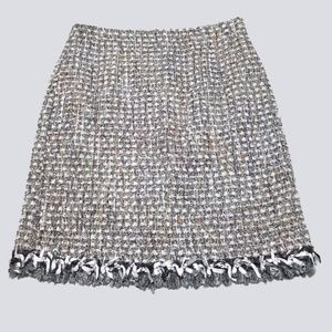 Rickie Freeman For Teri Jon Tweed Ribbon Skirt